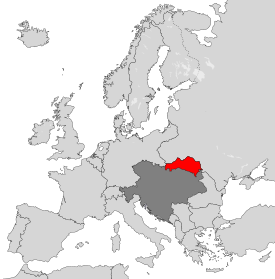 Lage Galiziens in Österreich-Ungarn und Europa (1914)