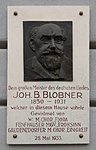 Johann Blobner - Gedenktafel