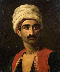 Presumed portrait of Hassan, guardian of the giraffe offered to King Charles X of France by Muhammad Ali of Egypt, (1827)