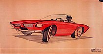 A concept sketch of the 1963 Avanti by Loewy