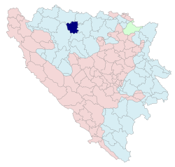 Location of Laktaši (municipality) within Republika Srpska