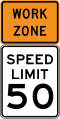 United States – Roadworks zone speed limit