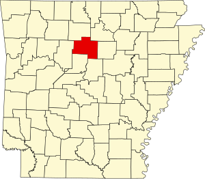 Map of Arkansas highlighting Van Buren County