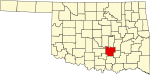 State map highlighting Pontotoc County