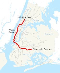 Map of the "3" train