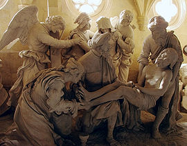 Entombment of Christ, sculpture by Ligier Richier (16th century), in the Church of St Étienne, in Saint-Mihiel