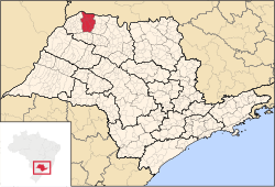 Location of the Microregion of Fernandópolis