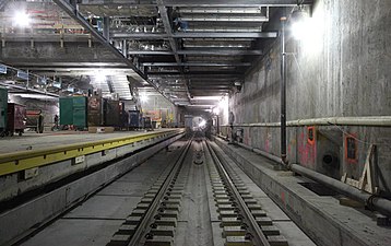 Tracks in the station, April 2013