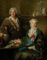 Portrait of Thomas Germain and his wife Anne-Denise Gauchelet in 1736
