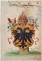 Virgil Solis, HWG, um 1540/45: Des heiligen Rœmischen Reiches Wappen. Der nimbierte „heilige“ Doppeladler