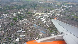 Aerial view of Warrington