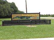 Brazos Bend State Park Entrance Sign Dedicated Jan. 2012