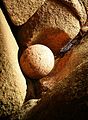 Natural granite ball (2–3 ft in diameter) close to Renote Island
