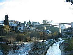 Corgo River and Metallic Bridge in Vila Real