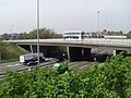 Cumbernauld Road crosses the M8 (taken 2009). Construction meant removal of child death-trap canal section.