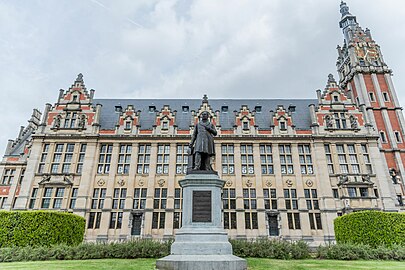 The main building on the Solbosch campus of the Université libre de Bruxelles, located in the City of Brussels close to Ixelles
