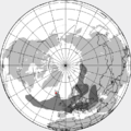 Approximate depiction of the ash cloud at 18:00 UTC on 18 April 2010.