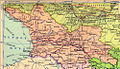 Map of the Georgian Soviet Socialist Republic in 1944–1955