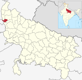 Positionskarte des Distrikts Ghaziabad