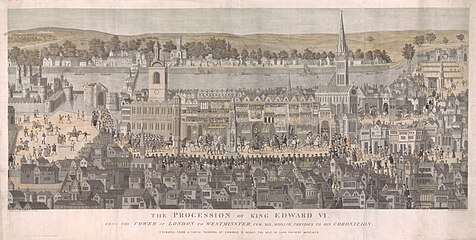 The coronation procession of King Edward VI from the Tower to Westminster (1547)