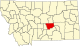 State map highlighting Musselshell County