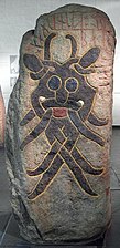 Aarhusstenen (The Aarhus Stone), a late Viking Age mask stone that inspired the Moesgaard Museum logo