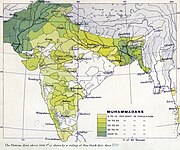 Prevailing religions, Muslims, British Indian Empire, 1909
