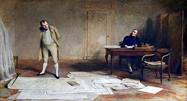 St. Helena 1816: Napoleon dictating to Count Las Cases the Account of his Campaigns