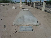 The grave of John T. Alsap in the "Masons Cemetery" section. Alsap was the first Mayor of Phoenix.