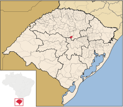Location of Tunas in Rio Grande do Sul