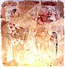 Kushan worshipper with Oesho, Bactria, 3rd century CE.[14]