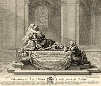 The tomb of Cardinal Richelieu, Chapel of the Sorbonne (1675-1694)