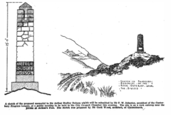 Cecil Wood's sketch of the memorial