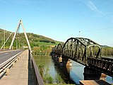 Donaubrücken bei Steyregg, Richtung Osten