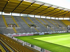 The South Stand (Renamed Werner-Fuchs-Tribüne in honour of Werner Fuchs since July 2021.)
