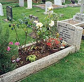 Photograph of a double grave, of husband and wife