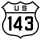 U.S. Route 143 marker