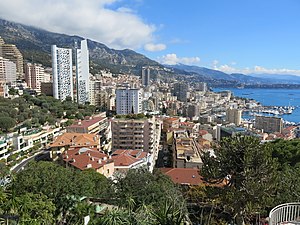 A view of Monaco from the Jardin Exotique