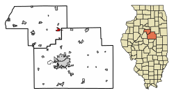 Location in Woodford County, Illinois