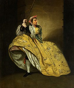David Garrick in Vanbrugh's Provoked Wife, Theatre Royal, Drury Lane 1763