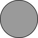 A closed disc (with boundary)