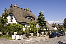 Traditional houses of Altefähr (with thatched roofs)
