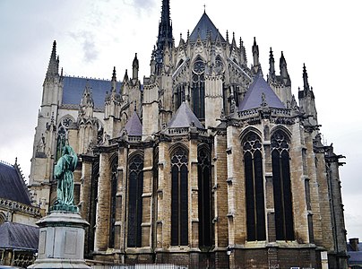 The chevet or east end of the cathedral, with its radiating chapels