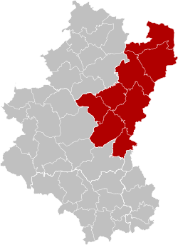 Location of the arrondissement in Luxembourg
