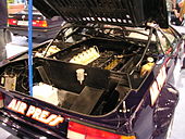Motorraum des BMW M1 (Kofferraumverkleidung entfernt)