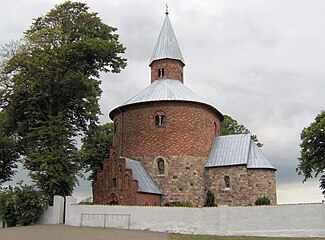 Bjernede Kirke is one of several circular Romanesque churches in Denmark.