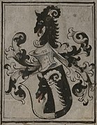 Wappenzeichnung im Wappenbrief von 1470 (Germanisches Nationalmuseum Nürnberg)