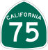 State Route 75 marker