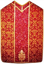 John Albert's ceremonial chasuble, adorned with a motif of golden sheaves of the House of Vasa
