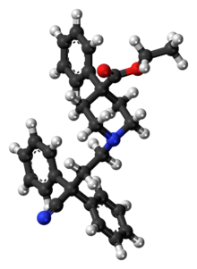 Ball-and-stick model of diphenoxylate